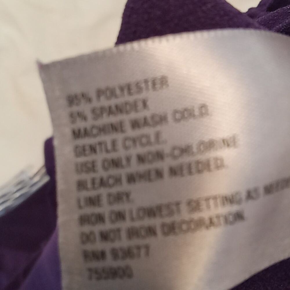 WORTHINGTON Women's Purple sleeveless cowlneck top with embellishment. Small. - Picture 8 of 8
